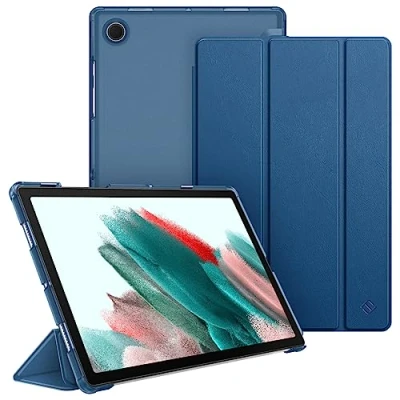 Immagine di FINTIE Custodia per Samsung Galaxy Tab A8 10.5&#039;&#039; 2021 SM X200/X205/X207 Sottile Leggero Semi Trasparente Back Cover Protettiva Case con Auto Sveglia/Sonno, Marine Blu