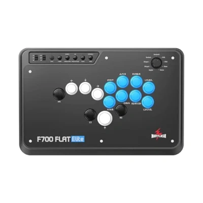 Immagine di MAYFLASH F700 FLAT Elite Wireless Arcade Stick Controller senza leva con tutti i pulsanti Sanwa Compatibile PS5, PS4, PC, Xbox Series S/X, Switch e altro Supporto Bluetooth, 2.4G Wired