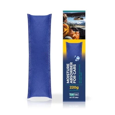 Immagine di ToM PaR Deumidificatore per Auto 220g 1er confezione Assorbitore di Umidità Cuscino Anticondensa contro e Muffa Ideale Auto, Caravan Garage