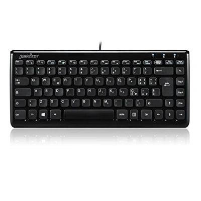 Immagine di Perixx PERIBOARD 407 Tastiera Piccola USB cablata, Tipo Chiclet, Ultra Sottile e Portatile, Nero, Layout Italiano