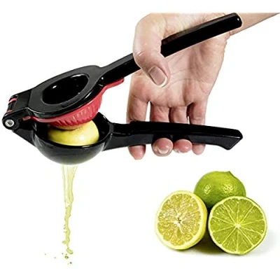 Immagine di ESSGES 11089L Squeezy, spremiagrumi e Limoni, in Alluminio pressofuso, Metallo Black Edition, Acciaio Inossidabile, Nero