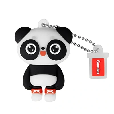 Immagine di GARRULAX Chiavetta USB da 64 GB, impermeabile, in silicone, USB2.0, ad alta velocità, chiavette di memoria, penna e datario, pendrive U Disk (Panda)