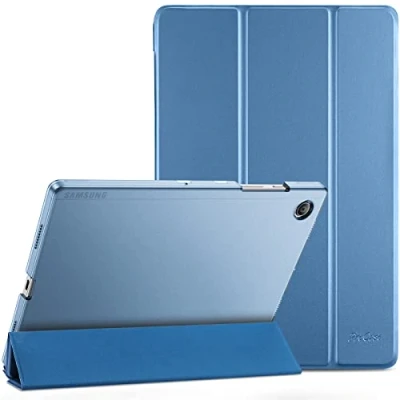 Immagine di ProCase Custodia per Galaxy Tab A8 da 10,5&quot; (SM X200/ X205) 2022, tripla piega, ultra sottile, leggera, con supporto, colore: blu
