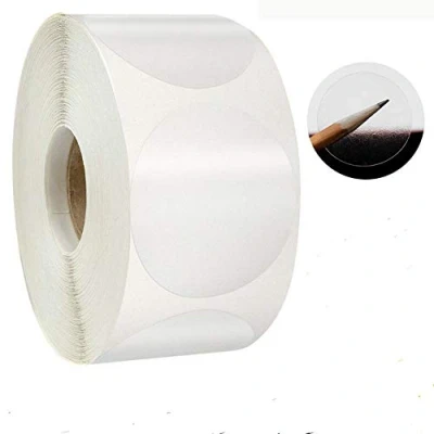 Immagine di MoonyLI Transparent Seal Stickers Clear Adhesive Round Wafer Seals Labels 500/Roll, Non Perforated DIY Crafts Strong Label