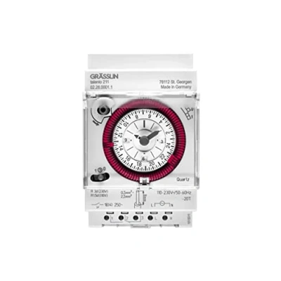 Immagine di Grasslin Talento TALENTO211 24hr Din Rail Single Channel Mechanical Quartz Timeswitch