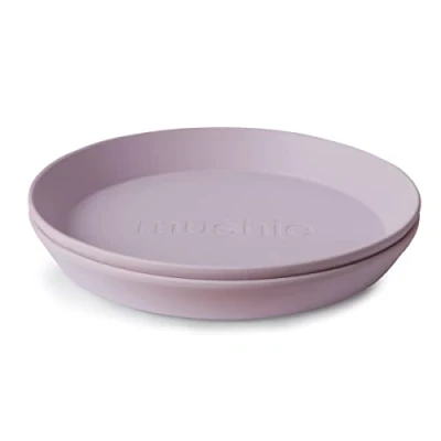 Immagine di mushie Piatti Bambini Set di 2 Senza BPA Stoviglie Sicure per Lavastoviglie e Microonde Prodotto in Danimarca Soft Lilac