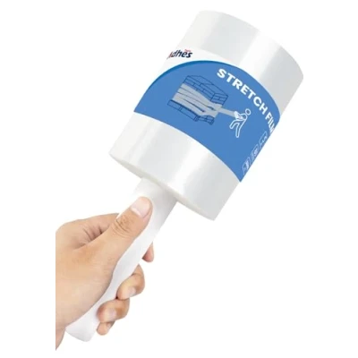Immagine di ADHES TAPE Pellicola Imballaggio Trasparente 13cm x 304m 1 Roll 80 Gauge Plastica Protettiva, Per Pallet e Termoretraibile, Traslochi Wrap
