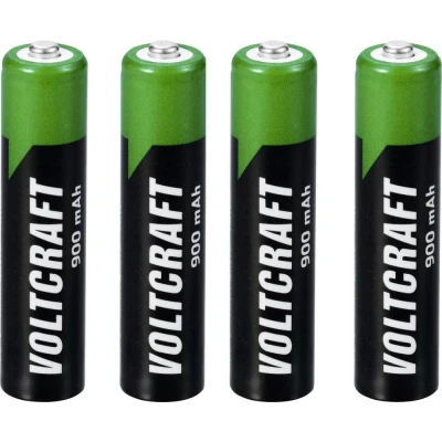 Immagine di VOLTCRAFT VC 16026040 Batteria ricaricabile Ministilo (AAA) NiMH 900 mAh 1.2 V 4 pz.