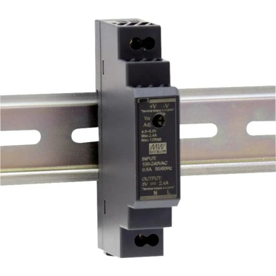 Immagine di Mean Well HDR 15 5 Alimentatore per guida DIN V/DC 2.4 A 12 W Num. uscite:1 x Contenuto 1 pz.