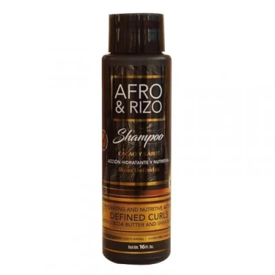 Immagine di Afro &amp; Rizo Shampoo 473ml senza solfati con burro di cacao e karitè per ricci nutriti definiti