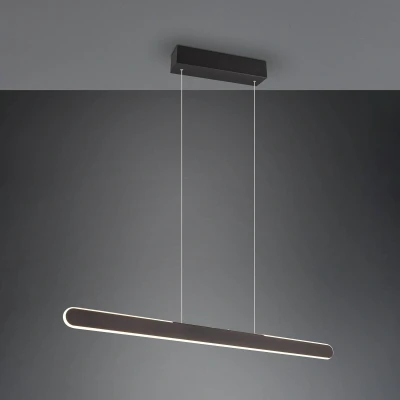 Immagine di Trio Lighting Lampada a sospensione LED Helios, nera, regolabile in altezza e
