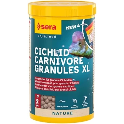 Immagine di sera Cichlid Red XL Nature 1000 ml (330 g) mangime principale per ciclidi carnivore più grandi, Malawi e Tanganjika
