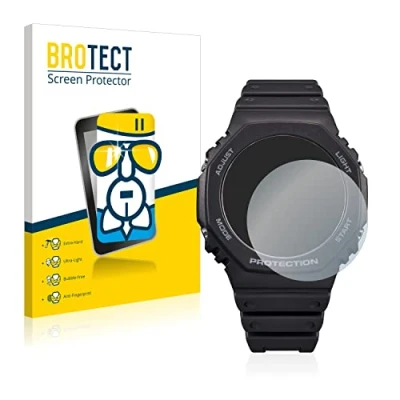 Immagine di brotect Pellicola Protettiva Vetro per Casio G Shock GA B2100 Protezione Schermo [Durezza Estrema 9H, Chiaro]