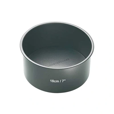 Immagine di MasterClass Cake Tin with Loose Base, Non Stick, Robust 1 mm Carbon Steel, PFOA Free, 18cm (7&quot;), Grey