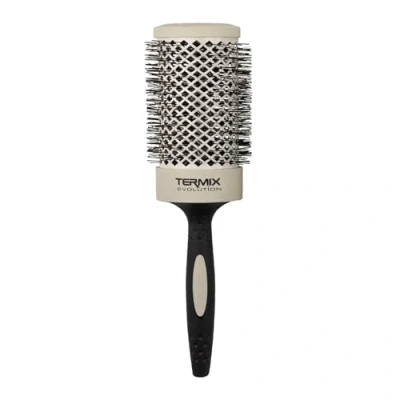 Immagine di Termix Evolution Soft Spazzola Termica Rotonda, Con Fibre Appositamente Studiate per Capelli Delicati, Nero/Beige, Ø60, 1 Unita&#039; (Confezione da 1)