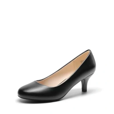 Immagine di DREAM PAIRS Scarpe con Tacco Classico da Donna in PU, Comode Donna, col Eleganti,Size 37,Nero/Pu,LUVLY