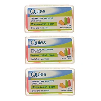 Immagine di Quies Protection Auditive Foam Earplugs 35dB Pack of 3 x Pairs by Quies, colori assortiti