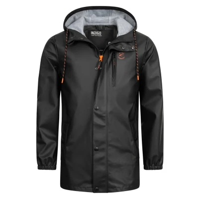 Immagine di Indicode Uomini Malmoe Rain Jacket Giacca impermeabile con cappuccio Black L