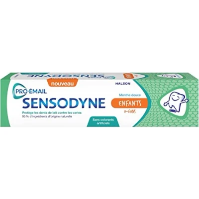 Immagine di Sensodyne Pro smalto per bambini, dentifricio bambini da 0 a 6 anni, aiuta prevenire e proteggere i denti latte dalle carie, rafforza lo smalto, menta dolce, 75 ml