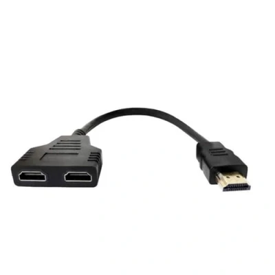 Immagine di JSGHGDF 1 Cavo adattatore splitter a 2 vie maschio 1080P due convertitore di uscita femmina lunghezza 11,8 pollici
