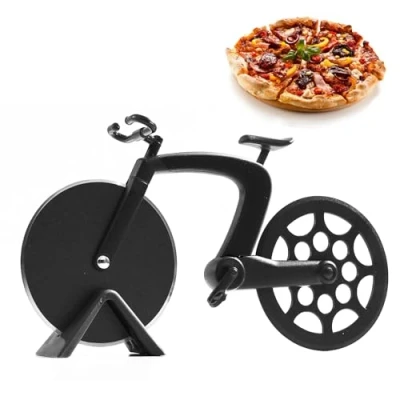 Immagine di YPYMOD Tagliapizza, Rotelle da Taglio per Bicicletta Affettatrice Pizza con Lame in Acciaio Inossidabile Rivestimento Antiaderente, può Tagliare e Crpes(Nero)