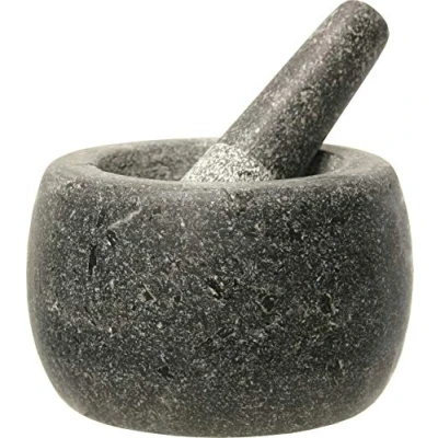 Immagine di JADE TEMPLE, Mortaio con pestello in Pietra, Granito, Grigio, Grau, 14 x 10 cm