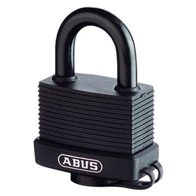 Immagine di ABUS Lucchetto in ottone 70/45 resistente alle intemperie corpo della serratura involucro plastica agli urti livello di sicurezza 5