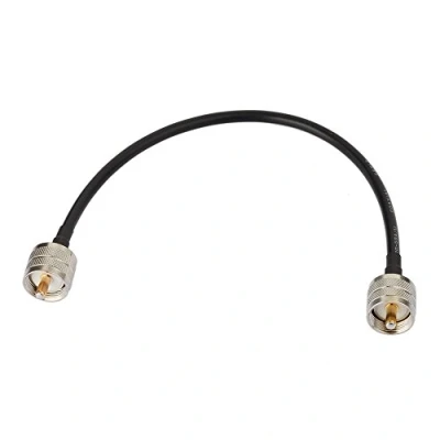 Immagine di Superbat Cavo PL259 UHF CB 30 cm Coassiale RG58 Maschio verso a Basso Perdita per Radio HAM e CB, Analizzatore di Antenne, Carico Fittizio, Misuratore SWR (1 Pezzo)