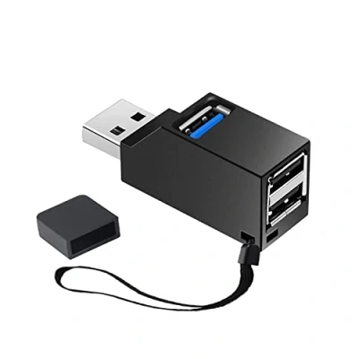Immagine di iJiZuo USB 3.0 Hub, 3 Porta Splitter Hub (2 2.0 + 3.0) Direct Tower Alta velocità di trasferimento per PC portatile Flash Drive(Nero)