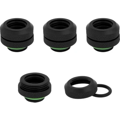 Immagine di Corsair Hydro X Serie, Xf Hardline, Raccordi De 12 Mm, Confezione da Quattro (Bspp G1/4&quot; Filettaturam, Ottone Massiccio Durata, Doppia Guarnizione O Ring, Compatibilità con di Adattatori X) Nero