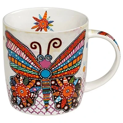 Immagine di Maxwell &amp; Williams Tazza con mucca Betsy, in Porcellana, multicolore, Flutter (Butterfly)