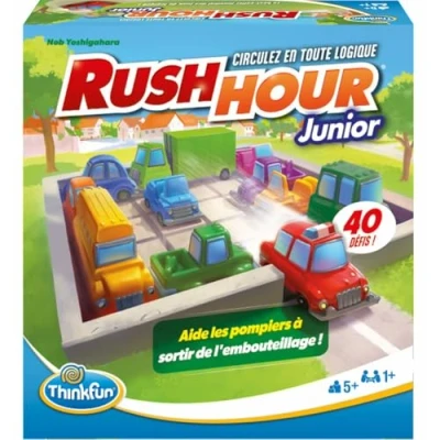 Immagine di Ravensburger ThinkFun Rush Hour Junior Gioco di logica Puzzle Imbottigliamento 40 sfide 4 livelli, 1 giocatore o più a partire da 5 anni 76604 Misto Versione francese