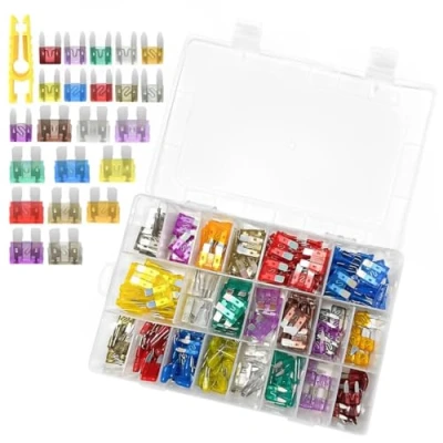 Immagine di Xpieoyrm Fusibili a lama 300 Pezzi, 150 Auto Mini + standard +1 Estrattori,2A 3A 5A 7.5A 10A 15A 20A 25A 30A 35A 40A Assortimento Kit per Barca Camion Camper