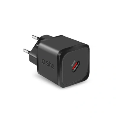 Immagine di SBS Caricatore USB C 30 Watt, Power Delivery, GaN, compatto e potente, presa europea, ideale per smartphone Android, iPhone, tablet, MacBook