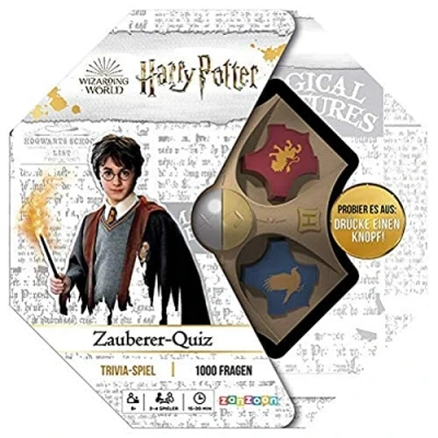 Immagine di Zanzoon, Harry Potter, quiz mago, gioco di famiglia, a quiz, 2 4 giocatori, dai 8+ anni, 15+ minuti, tedesco