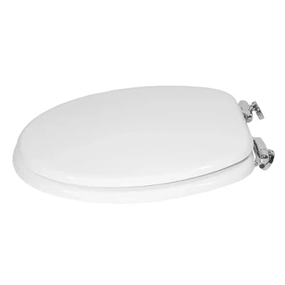 Immagine di EM Originale Sedile WC Bianco Universale Igienico Chiusura Ammortizzata Soft Closing Tavoletta Copriwater Forma Ovale