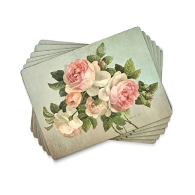 Immagine di Pimpernel Antique Roses Placemats, Set of 6 di tovagliette, Legno ingegnerizzato, Multicolore, 30 x 23 cm, unità