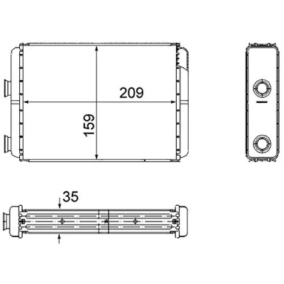 Immagine di MAHLE ORIGINAL AH 60 000S Radiatore Riscaldamento FIAT: Doblo I Station Wagon, Cargo, Punto II Hatchback, LANCIA: Ypsilon