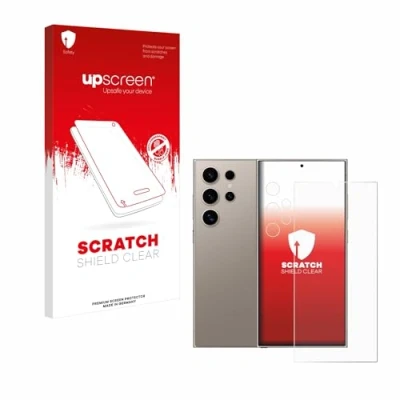 Immagine di upscreen Pellicola Protettiva per Samsung Galaxy S24 Ultra (case friendly) (Fronte+Fotocamera) Protezione Proteggi Trasparente, Anti Impronte
