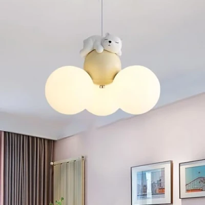 Immagine di LED Sleeping Bear Lampada a sospensione forma di palloncino cartone animato luna
