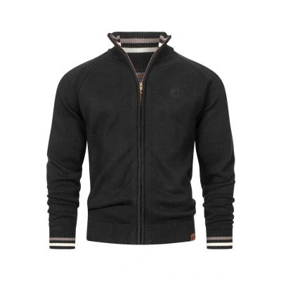 Immagine di Indicode Uomini INArutemia Cardigan Giacca di Maglia in Cotone Black M