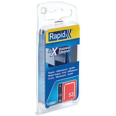 Immagine di Rapid 40109511 No. 53 Graffe a filo fine in acciaio INOX 10 mm, 10mm