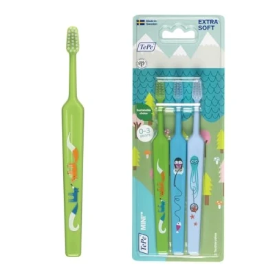 Immagine di TePe Mini X soft, spazzolino extra morbido per bimbi fino ai 3 anni, pz, Multicolore