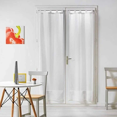 Immagine di Douceur d&#039;Intérieur Salina Tendaggio Fiocco Con Passanti, Bianco, 2 x 70 200 CM
