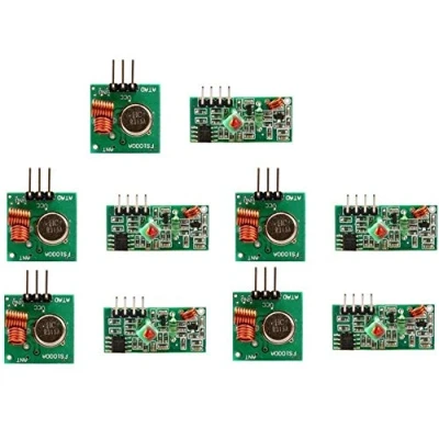 Immagine di DollaTek Kit modulo trasmettitore e Ricevitore Wireless 5Pcs 433MHz RF per Arduino Raspberry Pi