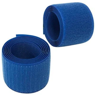 Immagine di AERZETIX C66003 Nastro/rotolo di scratch 50mm 1 metro auto aggrappante organizer/fermacavo striscia aggancio sacchetto indumento cinghia colore: blu reale in poliammide e poliestere