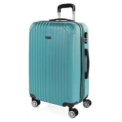 Immagine di ITACA Valigia Media da Viaggio Rigide. Trolley Medio con 4 Ruote. Materiale ABS Rigida in Offerta Resistente e Super Leggero Robusta 20 kg TSA, Colore Verde menta