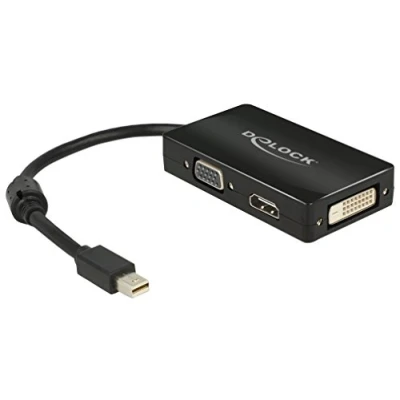 Immagine di DeLOCK 0.16m DisplayPort/VGA + HDMI DVI 0,16 m Mini DisplayPort Nero