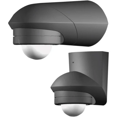 Immagine di Grothe 94535 Da parete Rilevatore di movimento ad infrarossi passivo PIR 360 Relè Nero IP55