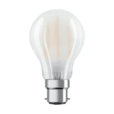 Immagine di OSRAM LED Star lampada a filamento smerigliato, base B22d, bianco caldo (2700K), forma della lampadina, set di sostituzione per lampadine convenzionali da 75W, confezione 1